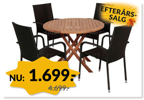 NOVA GENEVE HAVEMØBELSÆT - EFTERÅRSSALG